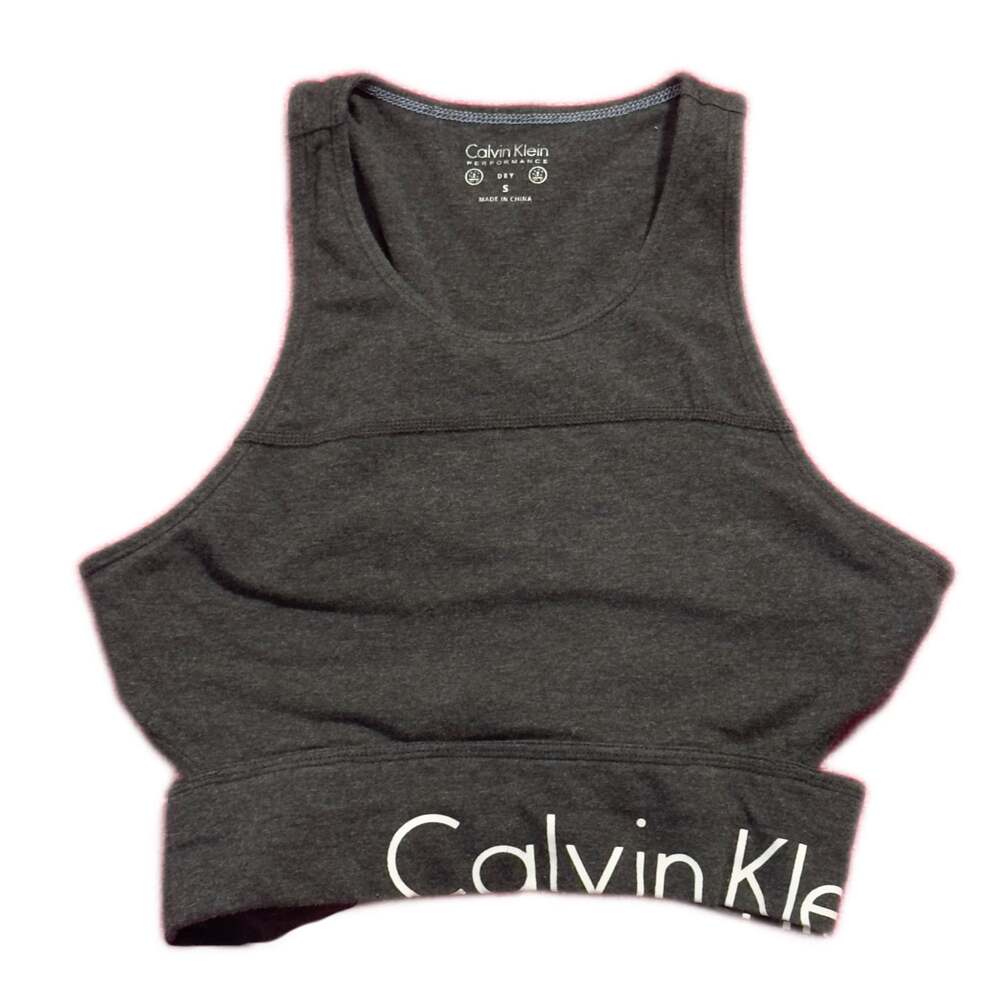 Calvin Klein Performance Dark Gray Sports floating back Bra